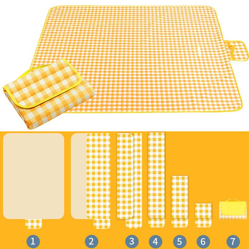 1 Stück Picknickdecke Outdoor Park Strand Wiese Campingmatten Leicht Faltbar Tragbar Matratze Campingzubehör Partyrequisiten ZYF