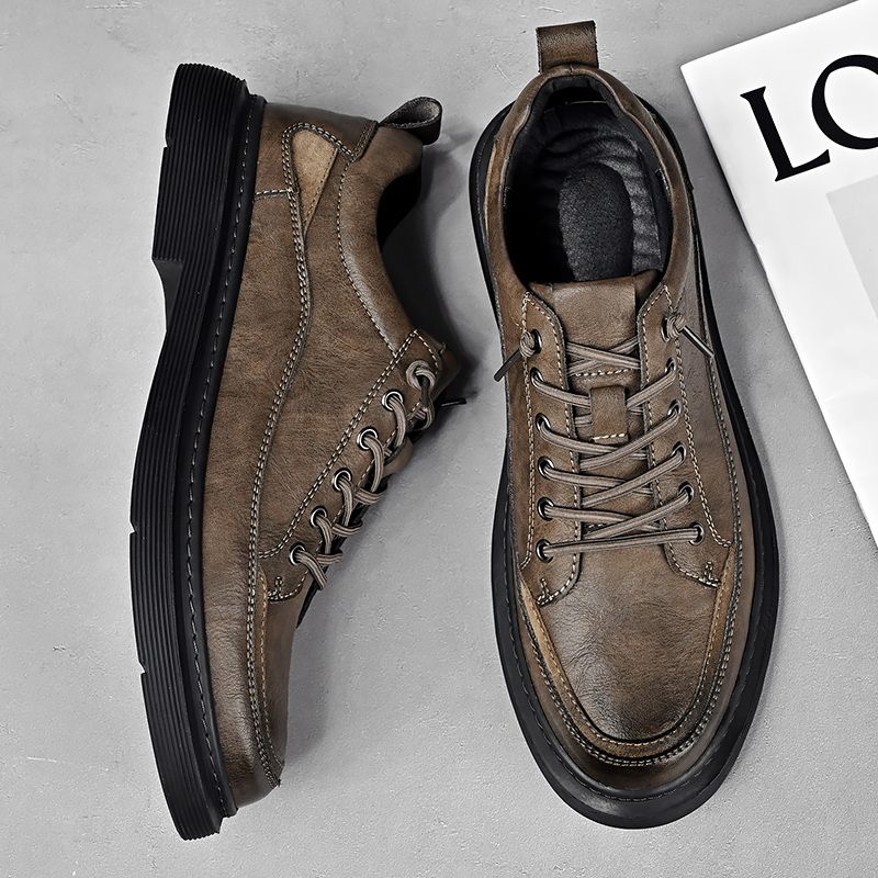 Herren Neue Frühling und Herbst Echtleder Freizeitschuhe