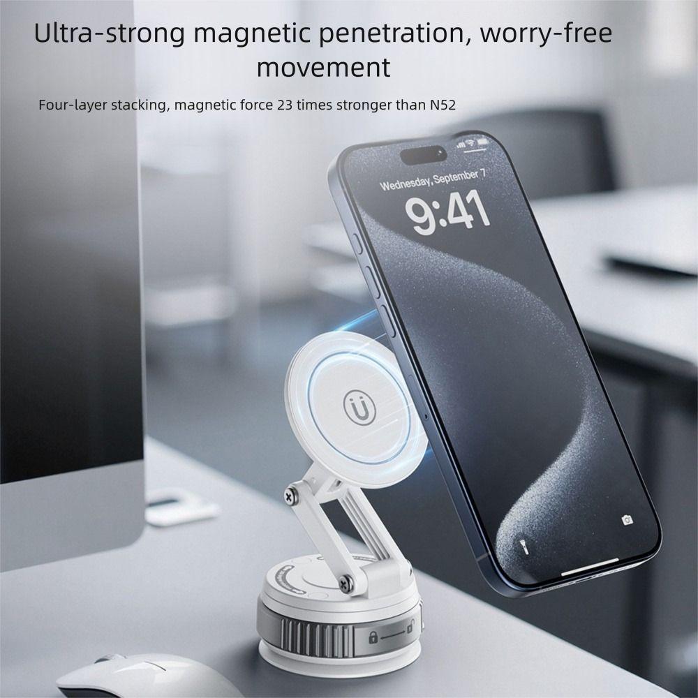 High Quality Vacuum Magnetic Phone Holder Rotation Suction Cup Adsorption Bracket Foldable Adjustable Car Navigation Bracket