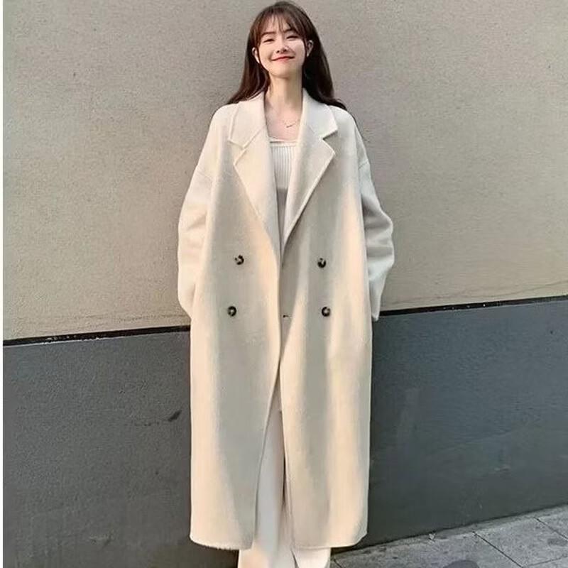 ZOSOUL Women's Minimalist Wool-Blend Coat