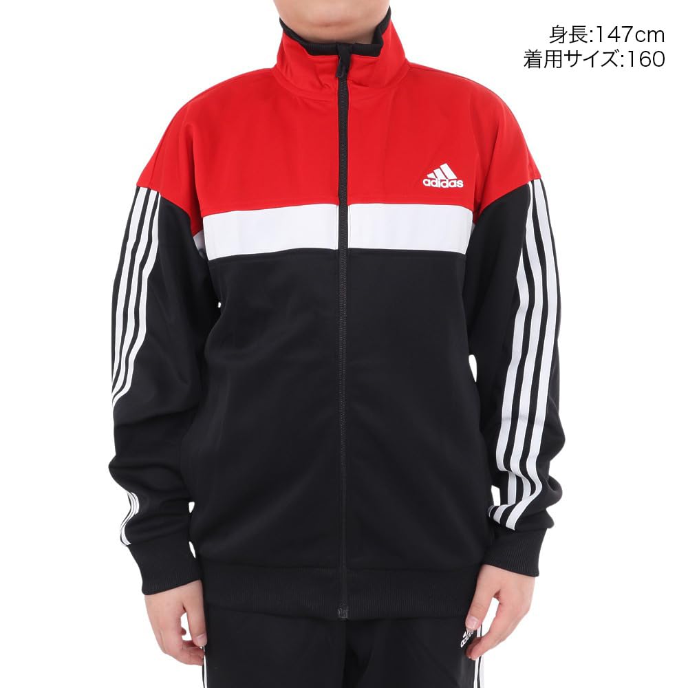 Adidas Tiberio Aero Lady Double Knit Jersey Regular Fit Track Black J160 Top, Jacket, Kids' JSY39, (IS5171)