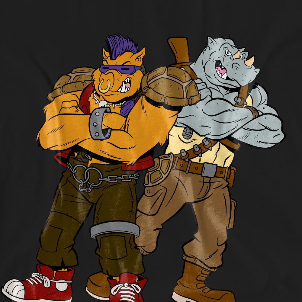 Teenage Mutant Ninja Turtles Unisex Adult Bebop & Rocksteady T-Shirt