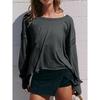 New Versatile Women'S Long Style Sexy Casual Fashionable Comfortable High-End T-Shirt Top Base Shirt