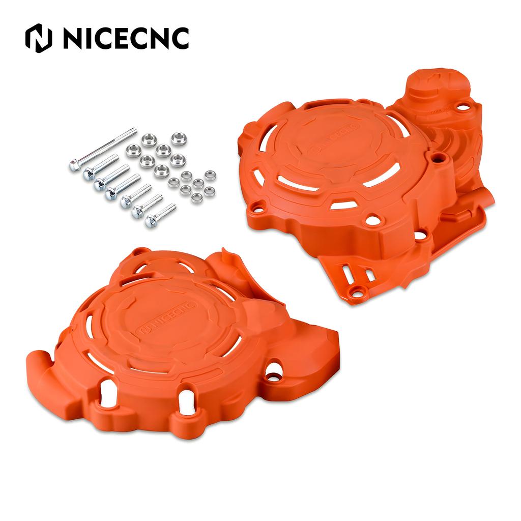 NICECNC For KTM EXC 300 2024-2026 Engine Clutch Cover Ignition Guard Protector For KTM EXC 250 XCW 300 Husqvarna TE 300 TE250