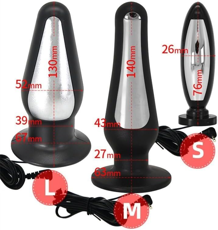 Electric Shock Set Anal Plug Electric Anal Plug Anal Beads Dilator Anal Vibrator Electric Masturbator Anal Plug Electric Shock Machine Sex Toy Adult