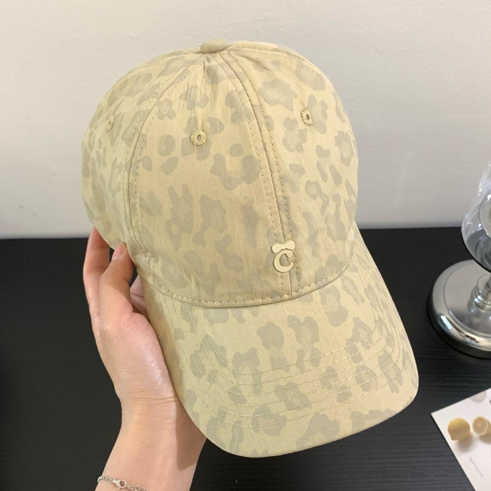 Kšiltovka s leopardím potiskem, bavlněná baseballová čepice s kšiltem, všestranná baseballová čepice s leopardím potiskem, dívčí