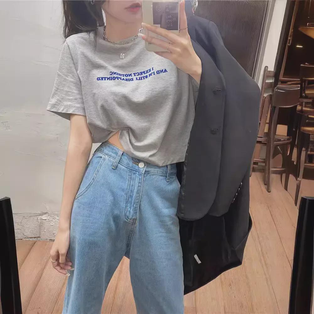 2025 Summer Women's Korean Style Loose Short-Sleeve T-Shirt Top