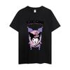 MINISO  Kuromi T Shirt Women Couple Combination Clothes Short Sleeve Collar Fashion Man Cotton