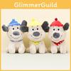 Charming Plush Dog Keychain Cute Stuffed Animal Puppy With Short Fur 14-16 Cm