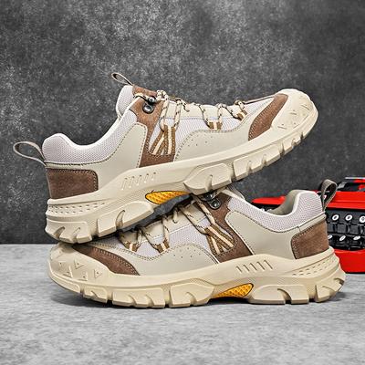 Mode Mode Herren Freizeitschuhe Rutschfeste Leder Herren Wanderschuhe Bequeme Treking-Schuhe Outdoor Allround-Sneaker Turnschuhe