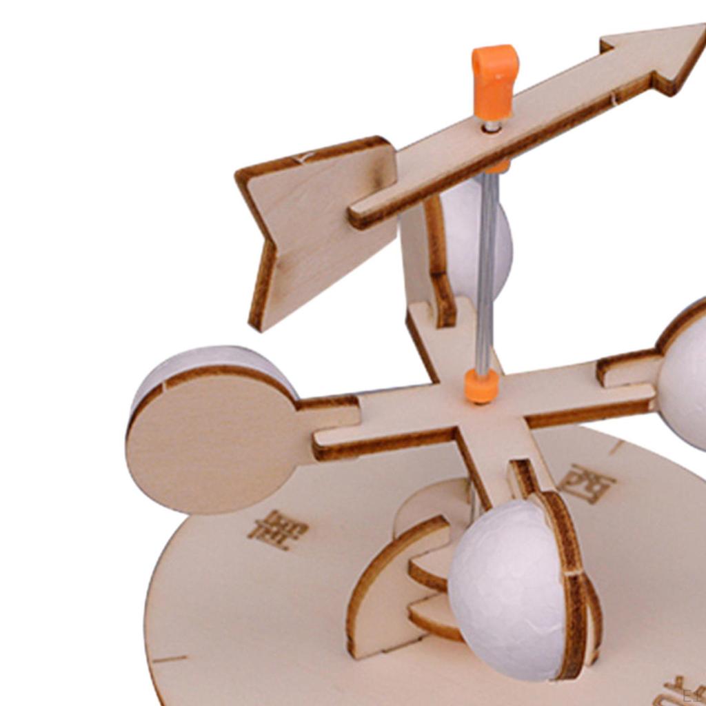 Holzwissenschaft Windfahne Spielzeug Modellbausätze Handwerk Zusammengebaut Kreativität Messwerkzeuge 3D