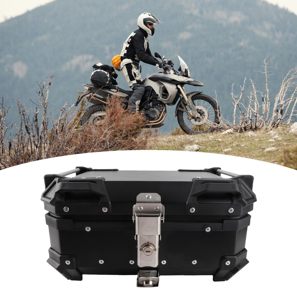 Motorcycle Luggage Box with Removable Base and Liner 28L Large Capacity Shockproof