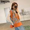 Embroidery Floral Knit Vest Women Short Sweet Sweater V-Neck Pullover Pull Jumper New Fashion Autumn Winter