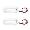Çift 9-36V LED Melek Gözü Farlar Sinyal Lambası Halo Halkalar Beyaz Kehribar Çift Renkli Dekoratif Araba için 80mm 3.15in