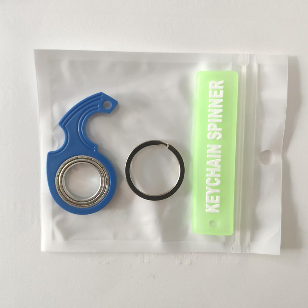 Portachiavi Decompressione Rotante Squisito Giocattolo Anti-Ansia Spinner per Punta delle Dita Portachiavi Rotante per Regali di Coppia