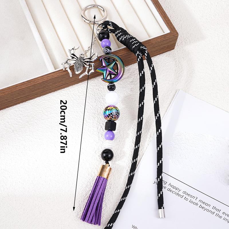 Halloween Handmade Rope Bag Accessories Cute Spider Hanging Pendant for Handbag Backpack CLE