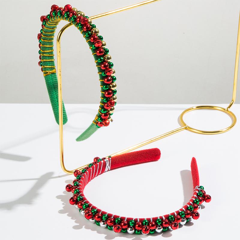Christmas Headband  Cute Bell Beads Christmas Hair Accessories For Women