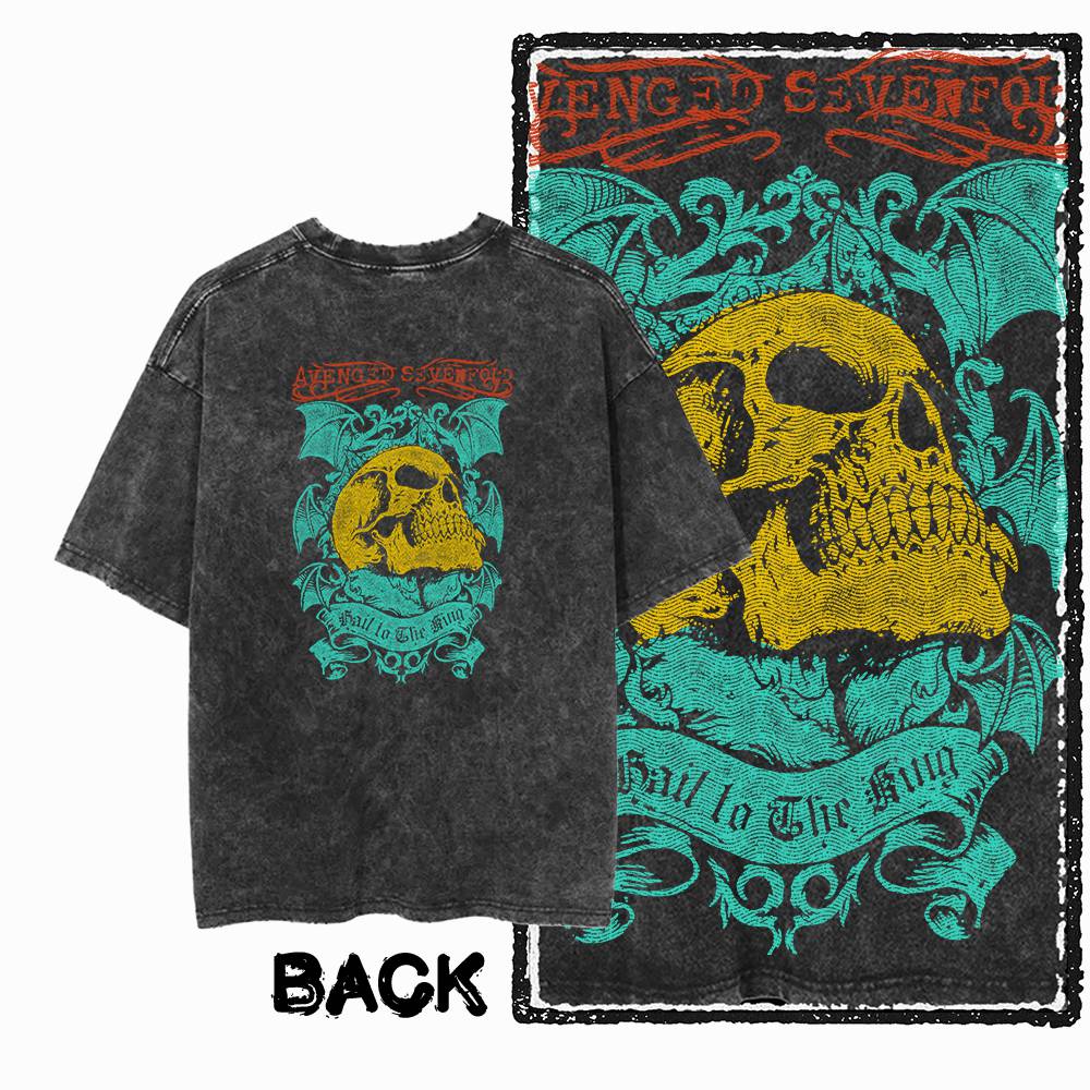 G36 Men's Cotton Crew Neck T-Shirt with Skull Print on the Back