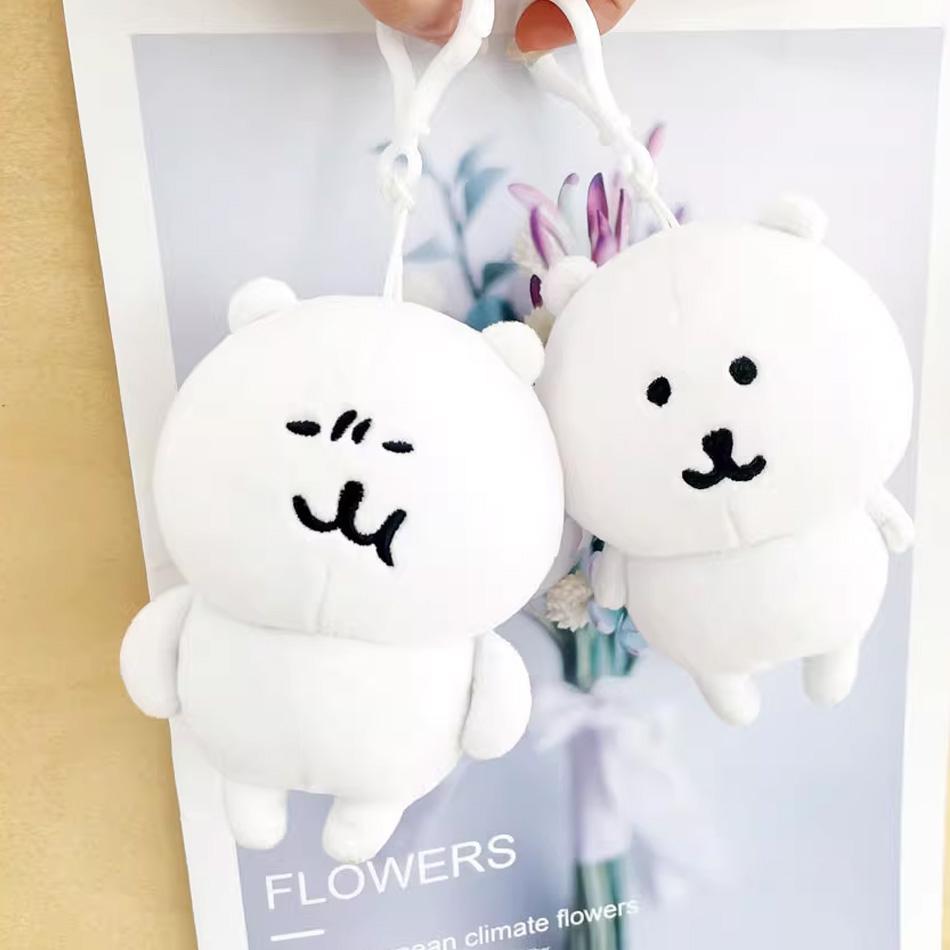 דוב מצחיק חדש תליון קטיפה חמוד צעצוע בובה מחזיק מפתחות יום הולדת תרמיל מפתחות רכב רעיון למתנה מצחיקה