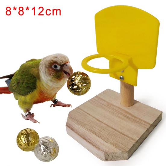 Pet Bird Parrot Funny Basketball Shoot Hoop Balls Puzzle Game Chew Play Toy