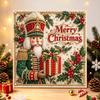 Nutcracker Merry Christmas Pearl Bead Art with Frame 3D Sparkling Canvas Painting Home Wall Decor and Creative Gift for Girls Room Decor