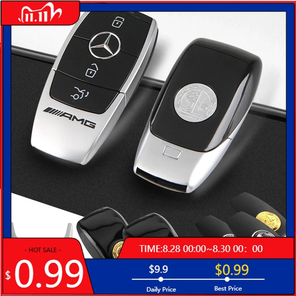 GLC GLB Auto Smart Key Hülle AMG Logo Schlüsselhülle Modifikationsaufkleber Zubehör für Mercedes Benz W205 W211 W204 W212 W176 W221