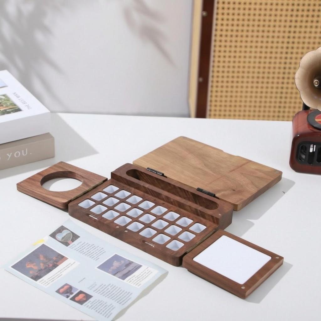 Wooden Palette Box Travel-Friendly Detachable Sturdy for Painters