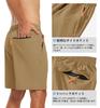 Running Shorts, Sweat-Wicking Quick-Drying Sports Half Pants with Zipper Pockets, Outdoor Athletic Wear for Soccer Tennis Marathon Hiking, Khaki M