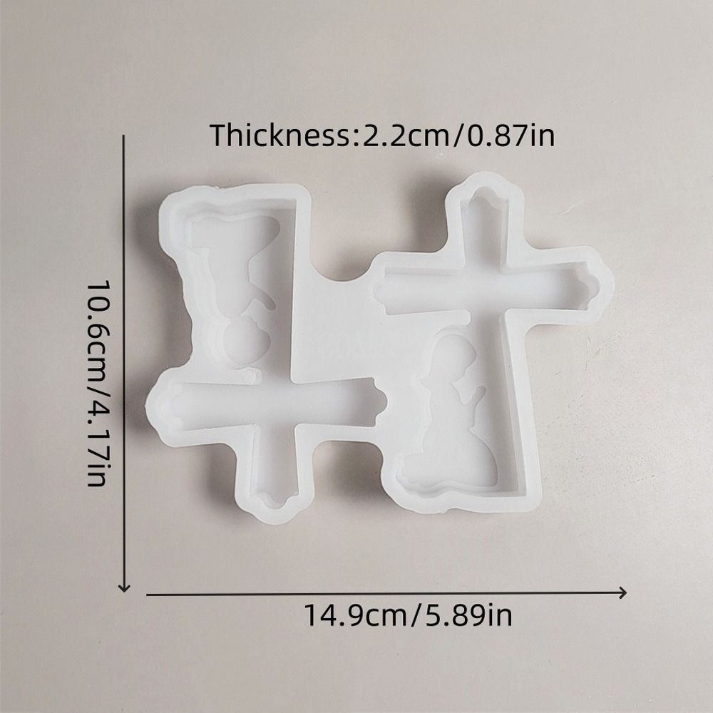 3D Boy Girl Cement Molds Handmade Cement Concrete Molds Cross Silicone Mold Home Table Decoration