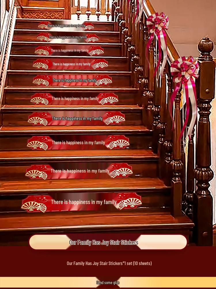 Creative Wedding Decoration Set: Stair Handrail Flowers & Bride Room Arrangement