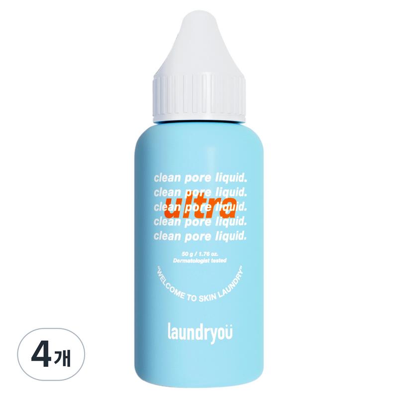 LaundryU Clean Pore Liquid Ultra Sebum Cleaner, 50g, 4 Pcs