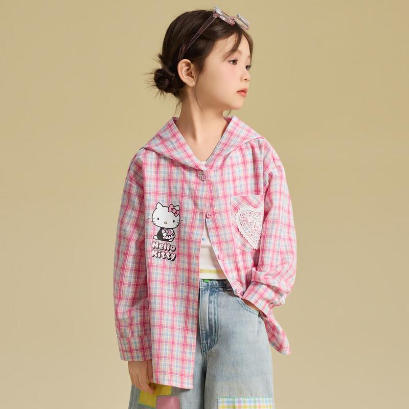 Hello Kitty Girls' Plaid Hooded Spring Jacket - 1 Piece