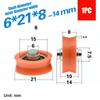Plastic Groove Bearing Wheel with Shaft POM Nylon Roller Guide for Cabinet Sliding Door Window Track Rail Accessories