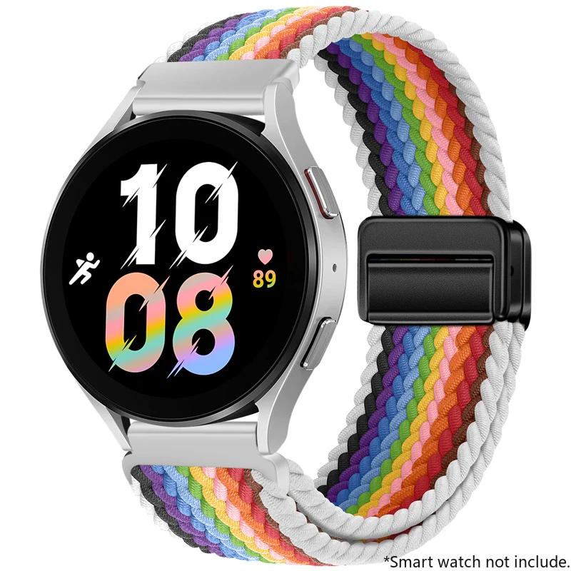 22mm 20mm Nylon Buckle Strap for Huawei Watch GT5 4 3 2 46mm/4Pro 3Pro Bracelet for Samsung Watch7/6/5/4/Classic Adjustable Belt