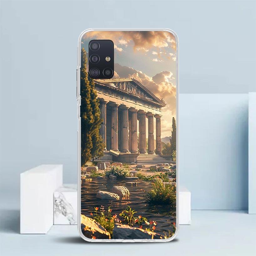 Roman Colosseum Soft Cover for Samsung Galaxy A12 A22 A32 A52 A72 A02S Phone Case Note 20 Ultra 10 S10 Plus A51 A71 A50S A20S A1