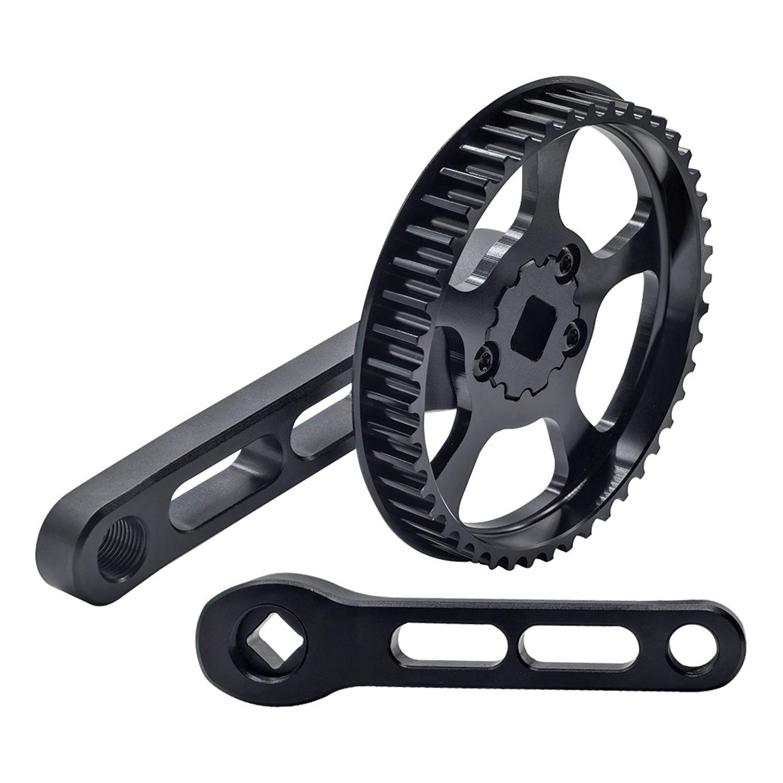 

Bicycles Crankset Single Tooth Disc 46T Mountain Bike Square Hole Crank 120mm For Folding Bikes Single Speed Bicycles