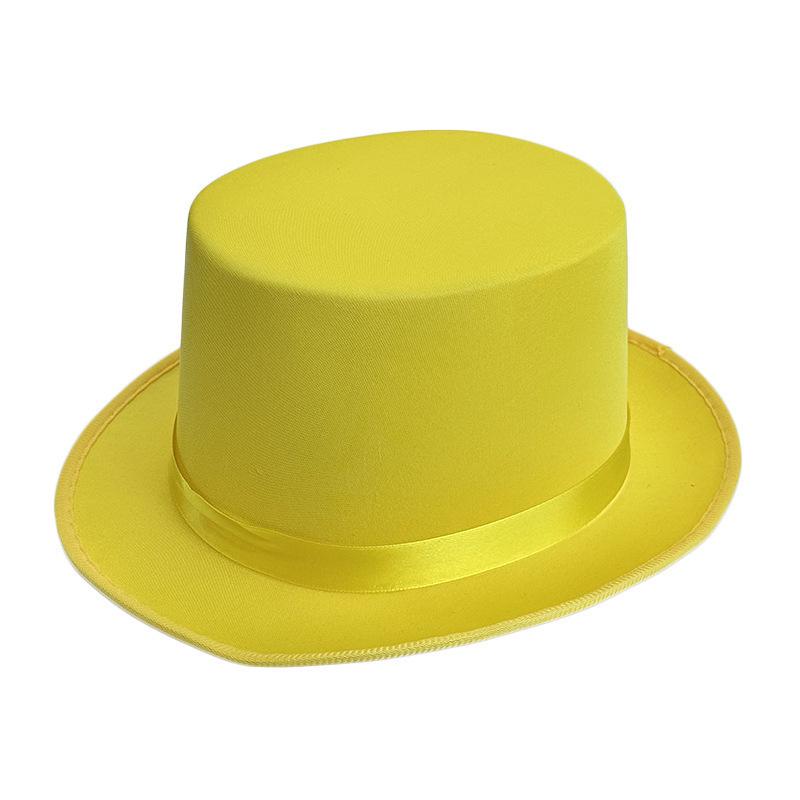 Elegant Green & Black Top Hat with Gold Powder for Adults & Kids, Unisex Magician & Jazz Style.