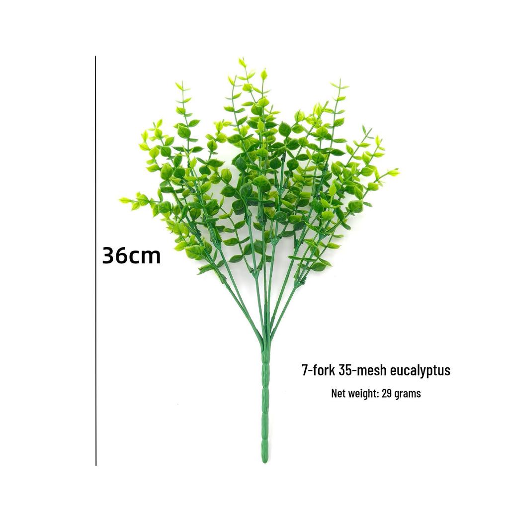 Eucalyptus Artificial Plants for Decoration - Small Grass Wall Décor, Bonsai, and Flower Arrangement Gardening