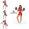 Cheerleader Costume With Milk Silk Fabric For Stage Performers And Cosplay Women