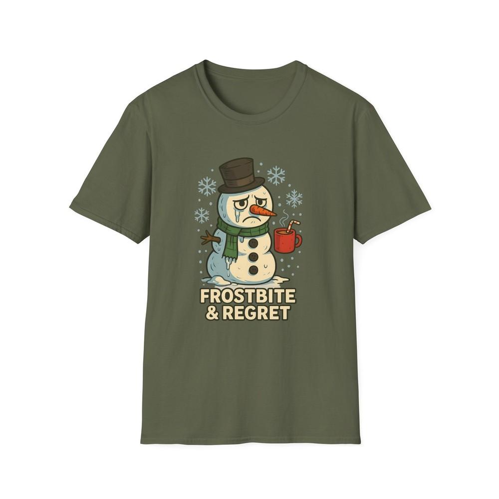 

Unisex Softstyle T-Shirt Snowman Cocoa Mug Icicle Tears Scarf Christmas 4XL