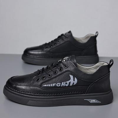 New Board Shoes Men's Four-season Breathable Casual Leather Shoes Men's Soft Soles Trendy and Versatile Shoes