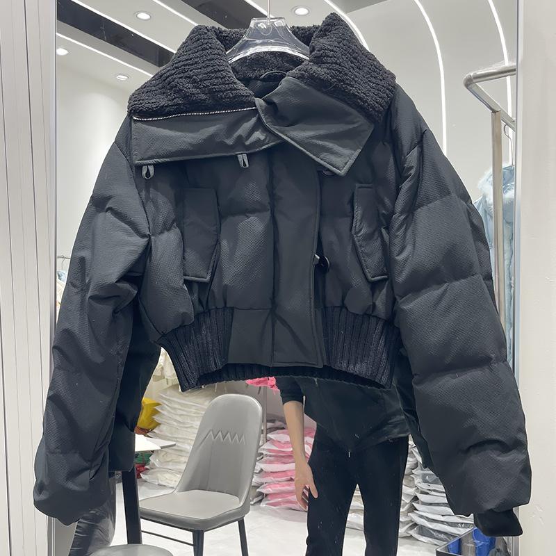Down Cotton-padded Clothes Women's Winter Short Loose Coat Warm Thickened Cotton-padded Clothes Retro Small Cotton-padded Jacket