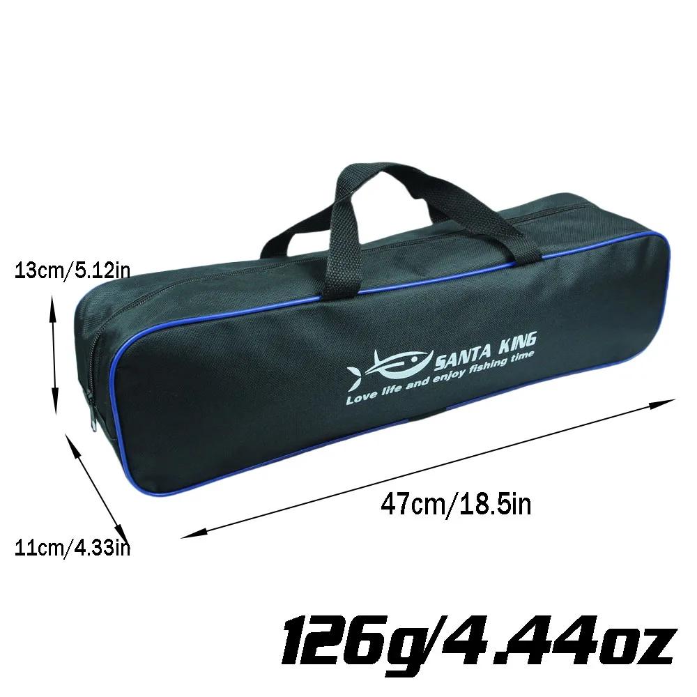 Fishing Bag Portable Folding Fishing Rod Reel Bag Fishing Pole Gear Tackle Tools Carry Case Carrier Travel Storage Bag Organizer