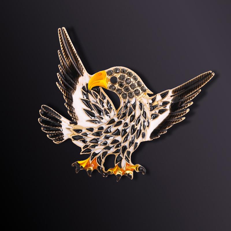Fashionable Exaggerated Animal Eagle Versatile Brooch