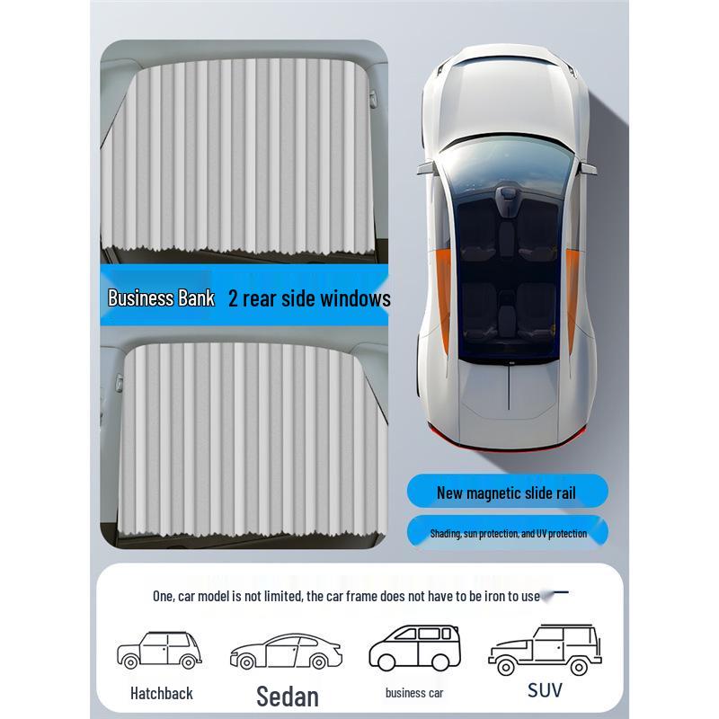 Magnetic Car Curtains: Rear Sunshade & Privacy Screen for Kids