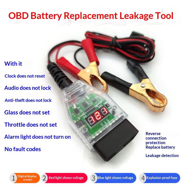 1Pcs Auto Ecu Memory Savers Car Obd Battery Replacement Ecu Connector Battery Saver Automotive Obd Emergency Electrical
