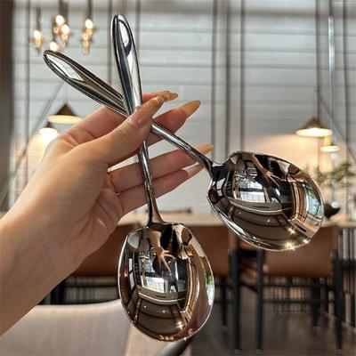 Stainless Steel Spoon Ice Tea Milkshake Coffee Multi-Purpose Spoon Tea-Spoon  Tableware For Home Restaurant