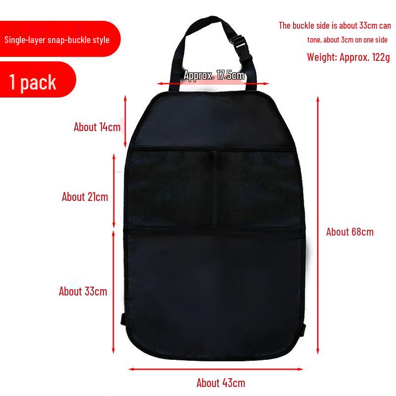 Universal Car Kick Mat with Storage - Rear Seat Protector for Children