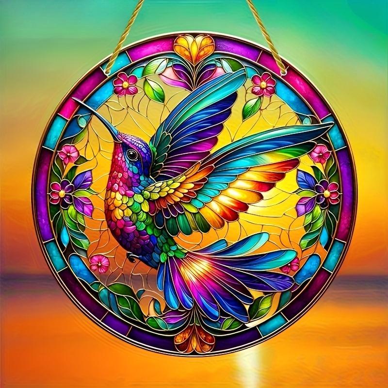 2D Flat Acrylic Hummingbird Decoration , Use No Batteries/Electricity Needed, Unique Indoor/Outdoor Decoration , Multipurpose Traditional