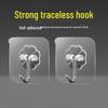 Multi-Functional Transparent Adhesive Wall Hook for Kitchen and Bathroom